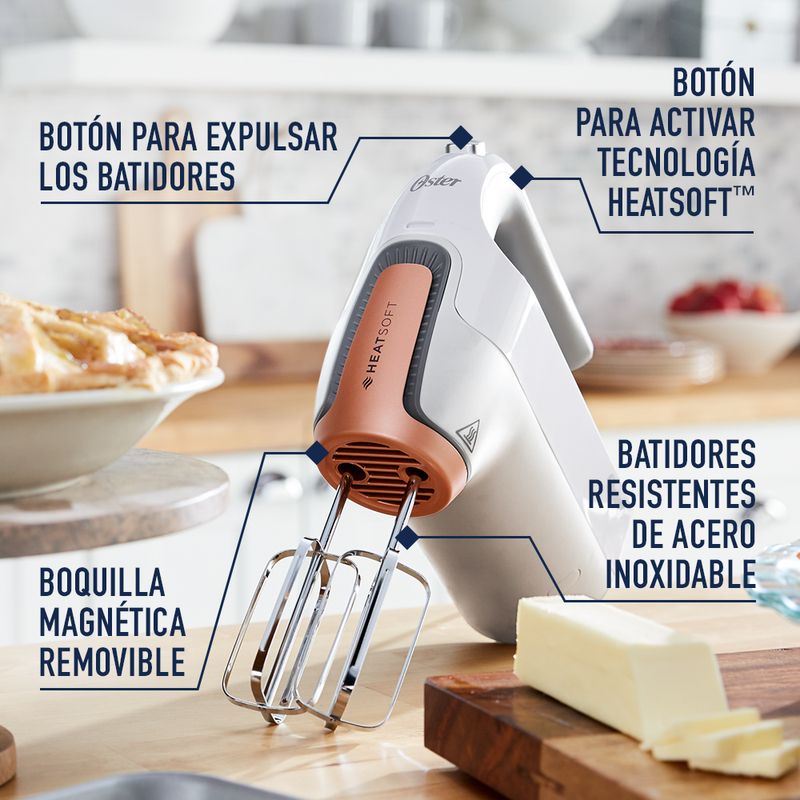 Batidora de mano Oster® tecnología HeatSoft™ FPSTHMAMR