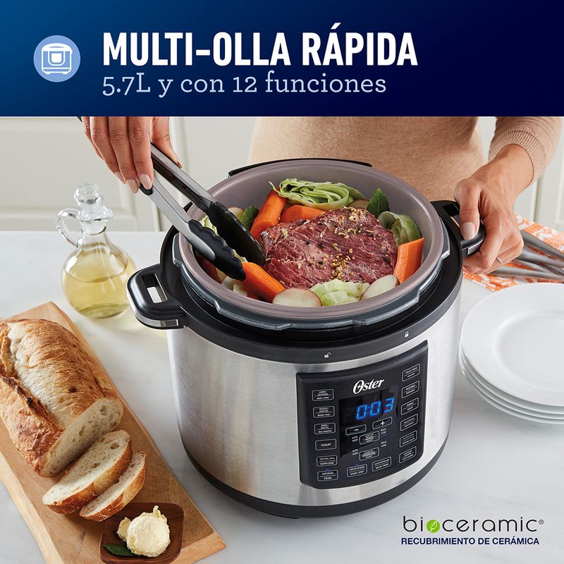 Multi-Olla Oster rápida XL 7,5 litros 14 funciones CKSTPCEC8801