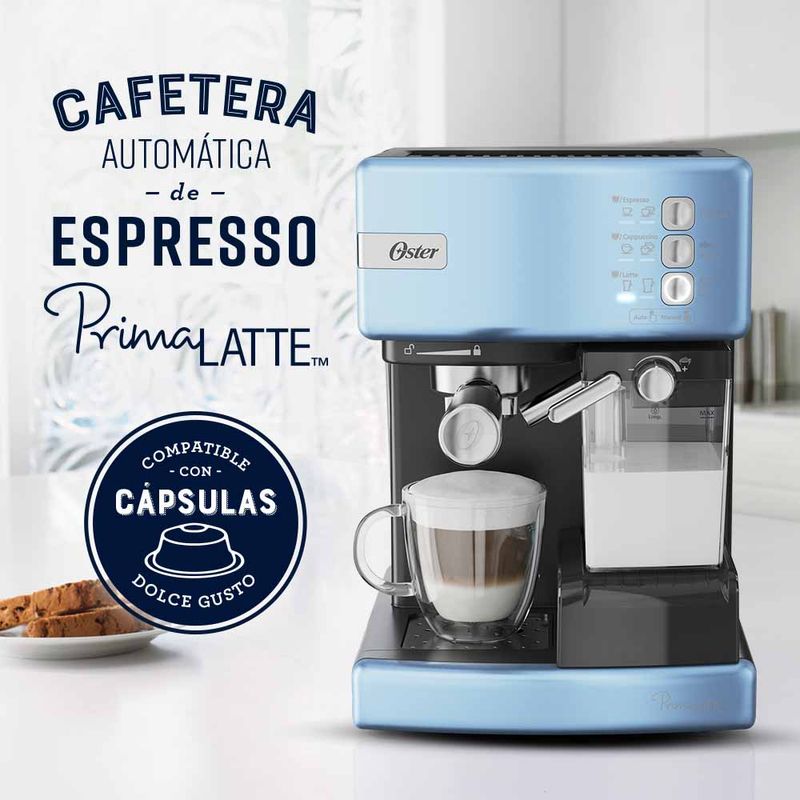 Cafetera automática de espresso negro metálico Oster® PrimaLatte™  BVSTEM6603B - Oster