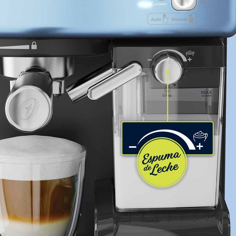 Cafetera automática de espresso celeste Oster® PrimaLatte™ BVSTEM6603CC -  Productos y accesorios originales Oster ®