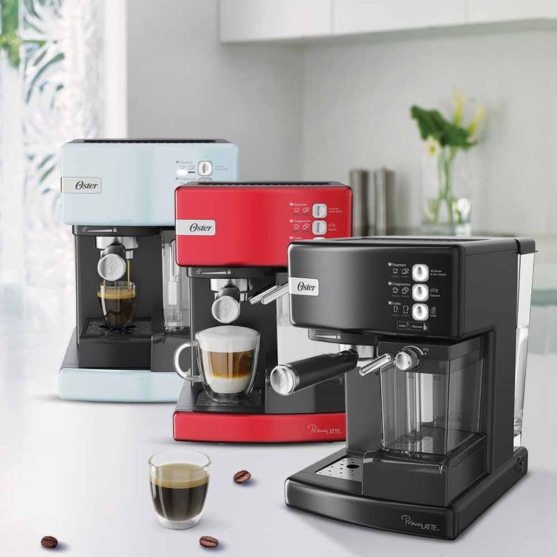 Cafetera automática de espresso celeste Oster® PrimaLatte™ BVSTEM6603CC -  Productos y accesorios originales Oster ®