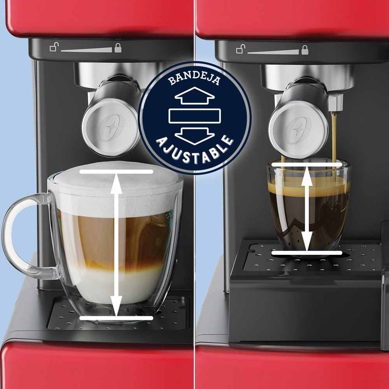 Cafetera Oster para Espresso y Cappuccino Roja