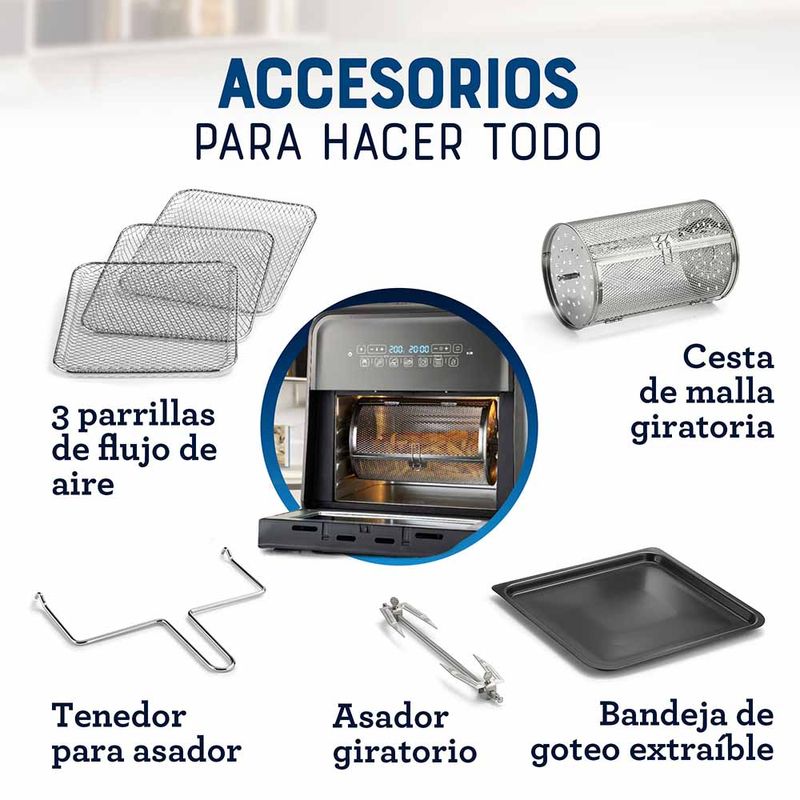 Súper freidora de aire Oster® 10 litros CKSTAFOV3 - Productos y accesorios  originales Oster ®