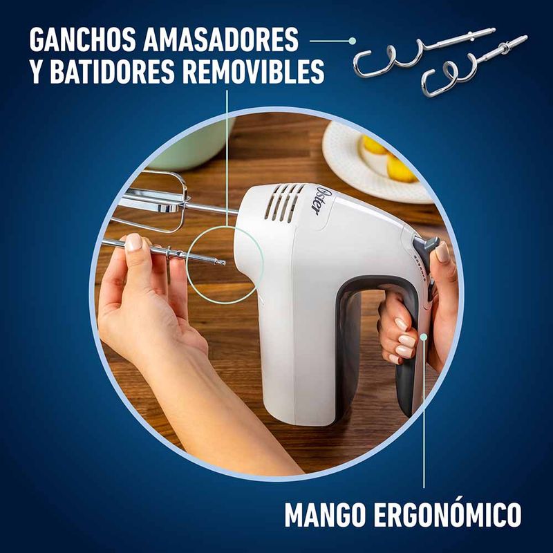 Batidora de mano Oster® blanca 6 velocidades y función turbo FPSTHM3532 -  Productos y accesorios originales Oster ®