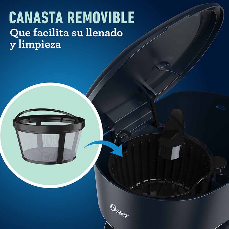 Cafetera programable Oster® 8 tazas en acero inoxidable BVSTDC10SS -  Productos y accesorios originales Oster ®