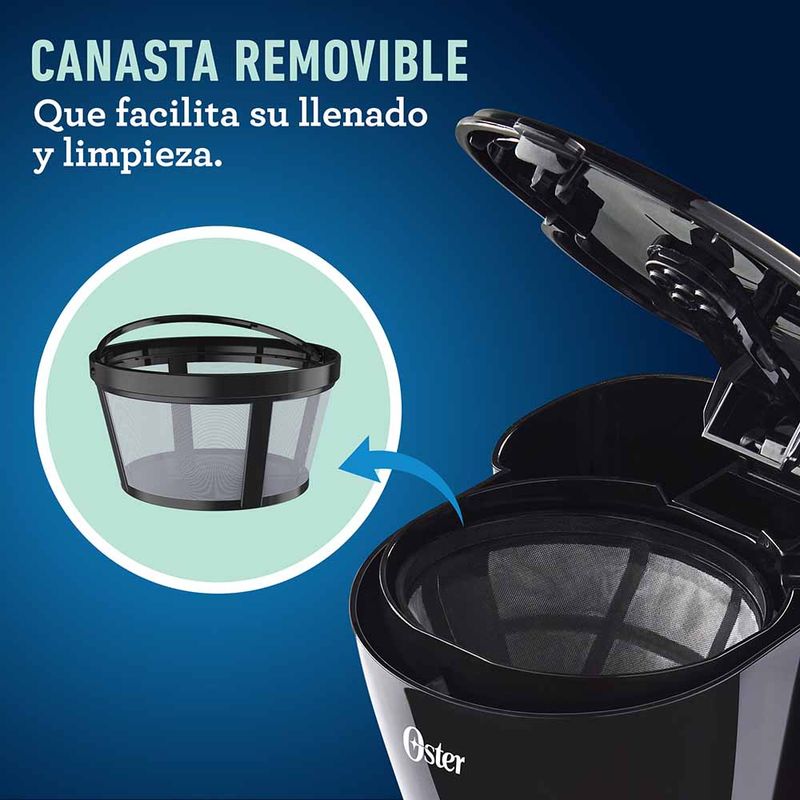 Cafetera programable Oster® 8 tazas en acero inoxidable BVSTDC10SS