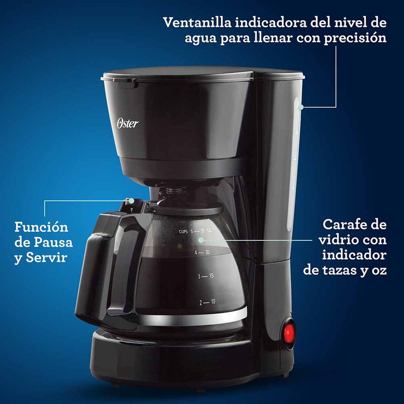 Cafetera Oster De Goteo 12 Tazas Negro –