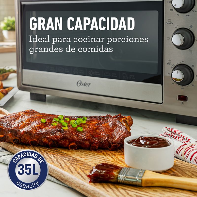 Horno con freidora de aire Oster® de 35L TSSTTVLS35 - Productos y  accesorios originales Oster ®