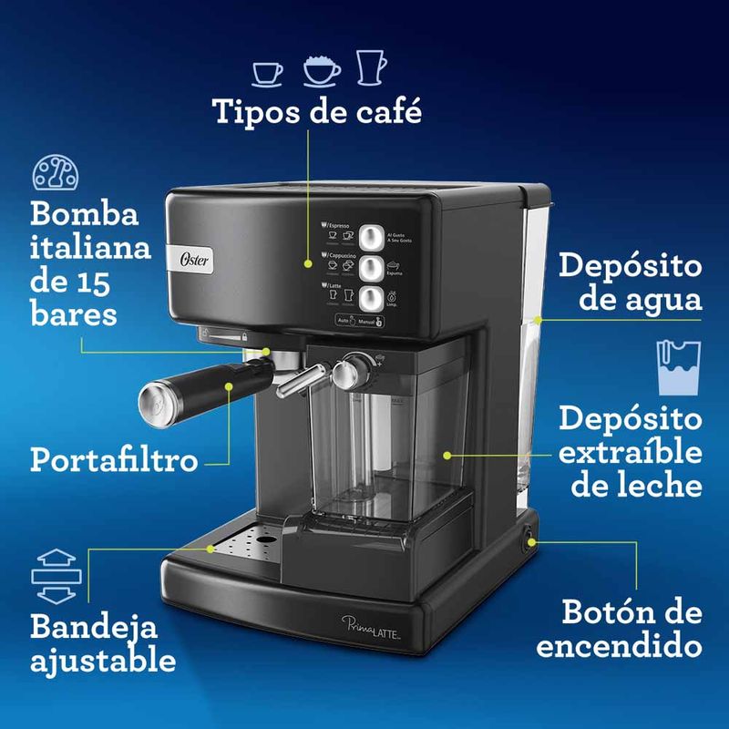 Cafetera Espresso Oster De 15 Bares Con Molinillo Integrado