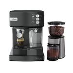 2---Cafetera-automatica-de-espresso-negro-metalico-Oster®-PrimaLatte™-BVSTEM6603B---Molinillo-de-cafe-Oster®-con-18-ajustes-BVSTBMH23