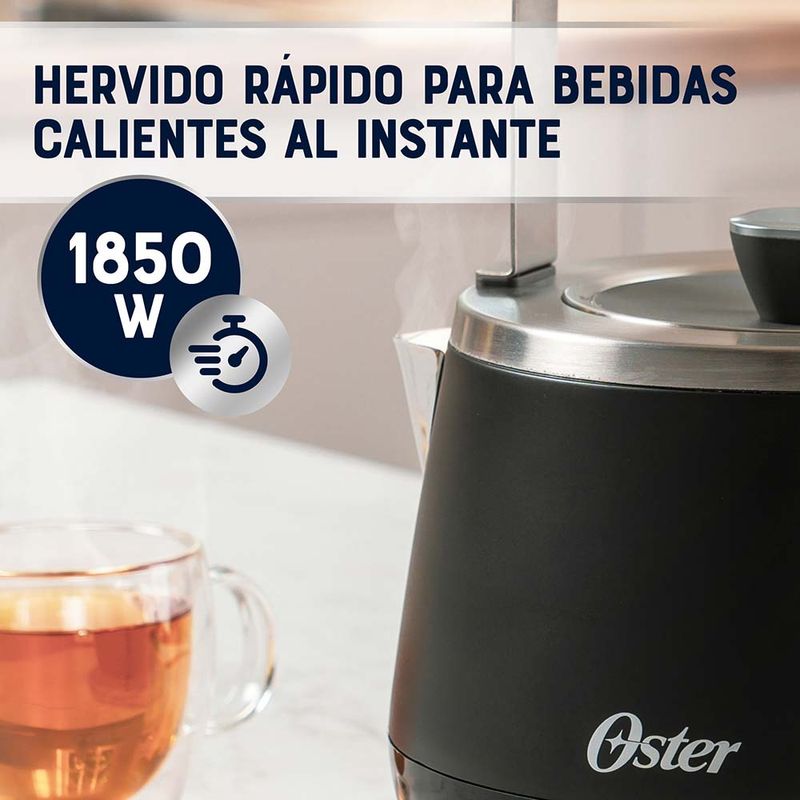 Hervidor eléctrico Oster® acero inoxidable 1.7 lt BVSTKT673CR - Productos y  accesorios originales Oster ®