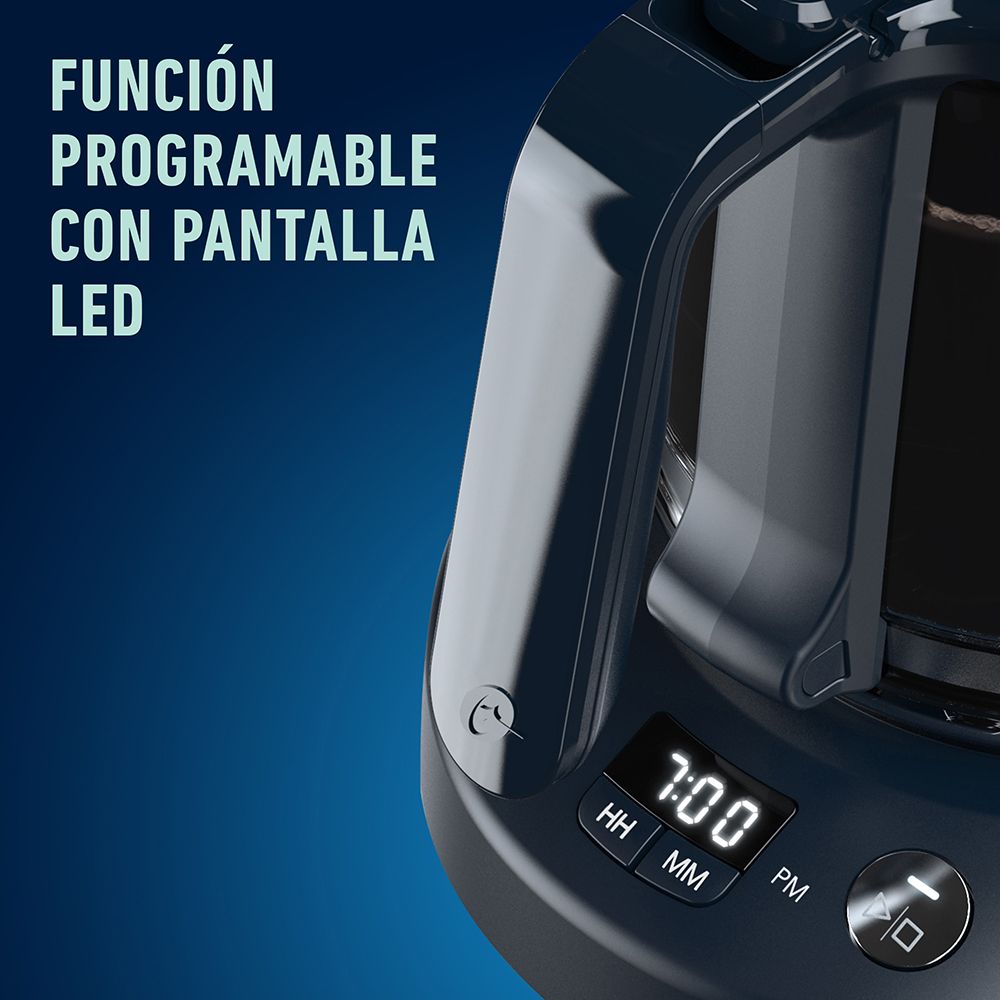 cafetera programable oster de 12 tazas negra con auto apagado bvstdcp12b