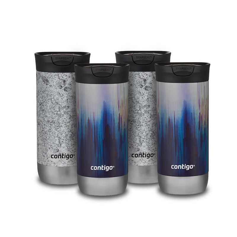 Contigo 16oz Couture Snapseal Stainless Steel Travel Mug, Merlot