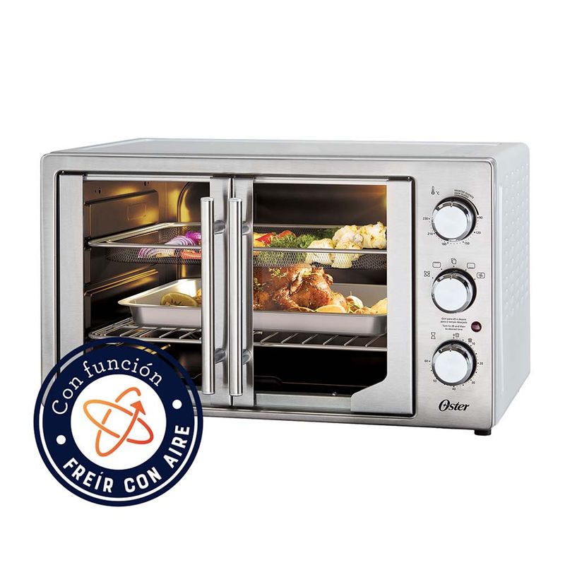 Horno Oster® puertas estilo francés con freidora de aire y