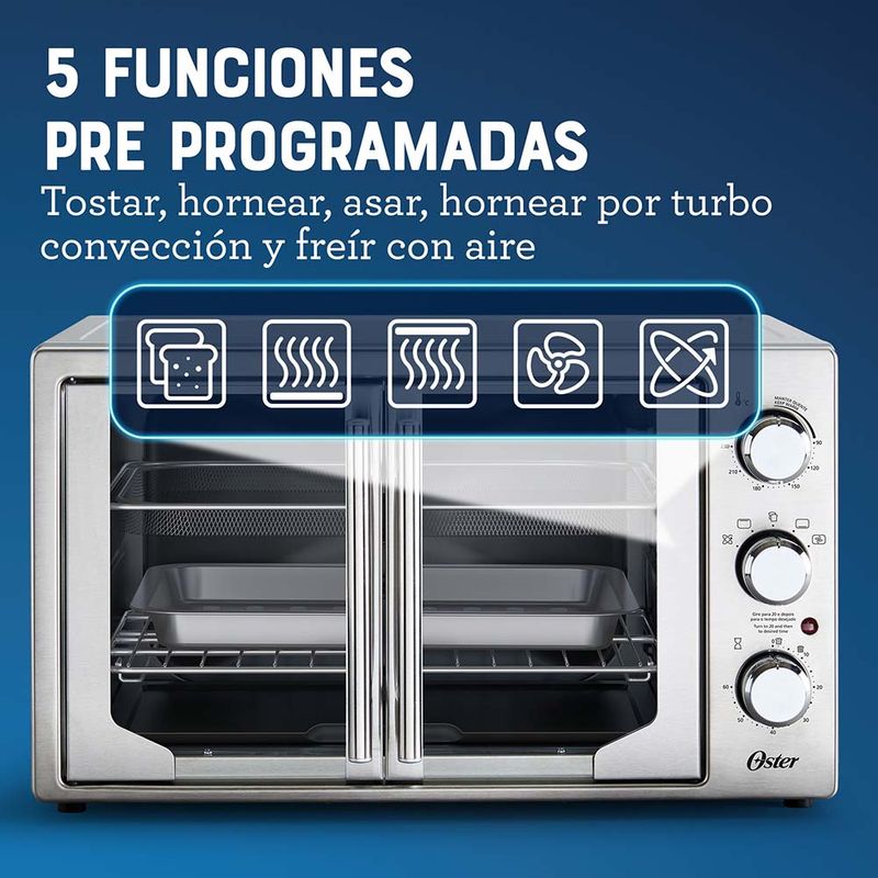 Horno con Freidora de Aire Antiadherente DiamondForce