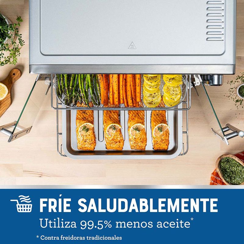 Horno Oster® puertas estilo francés con freidora de aire y recubrimiento  antiadherente TSSTTVFDMAFNS - Productos y accesorios originales Oster ®