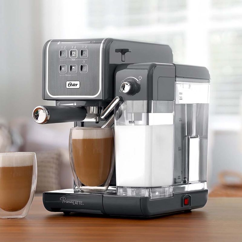 Cafetera automática de espresso celeste Oster® PrimaLatte™ BVSTEM6603CC -  Productos y accesorios originales Oster ®