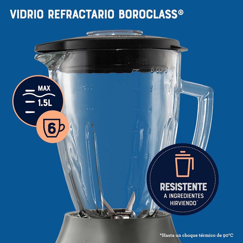 Licuadora Oster con vaso de vidrio y 6 velocidades mas pulso BLSTPEG GPB Oster Chile