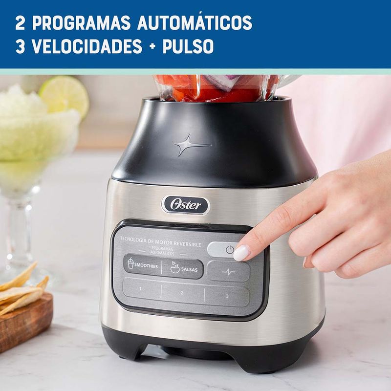 Licuadora Oster con tecnolog a reversible 2 programas autom ticos y 3 velocidades m s pulso