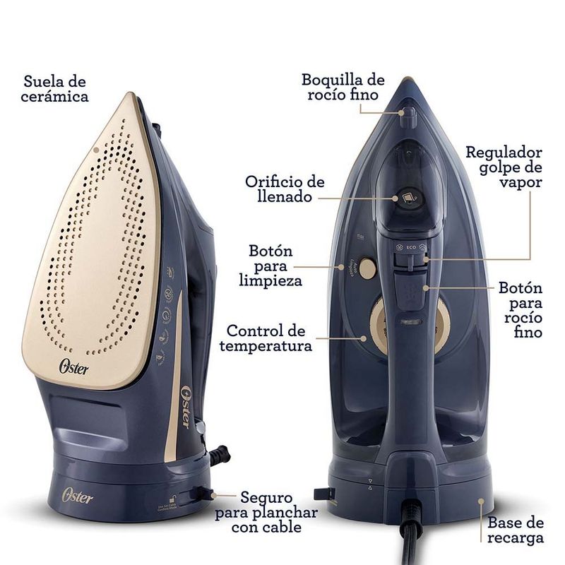 Plancha de vapor Oster® con base antiadherente GCSTBS6003 - Productos y  accesorios originales Oster ®
