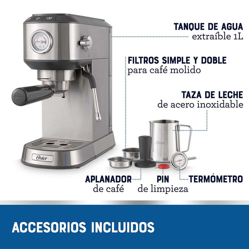 Limpiando el tanque de leche de la Cafetera PrimaLatte™ Oster