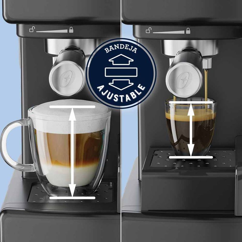 Kit Cafetera automática de espresso negro metálico Oster