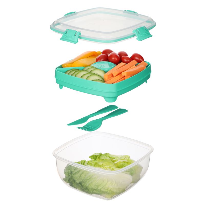 SISTEMA Set de 4 Herméticos Sistema Bento To Go con pote para yogurt 1.65L