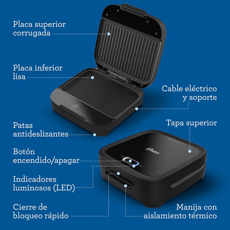 Sandwichera Oster® compacta con platos hondos CKSTSM400 - Productos y  accesorios originales Oster ®