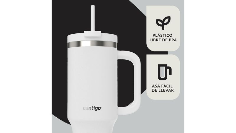 Vaso térmico Contigo® Streeterville 1.18 Lts, color blanco