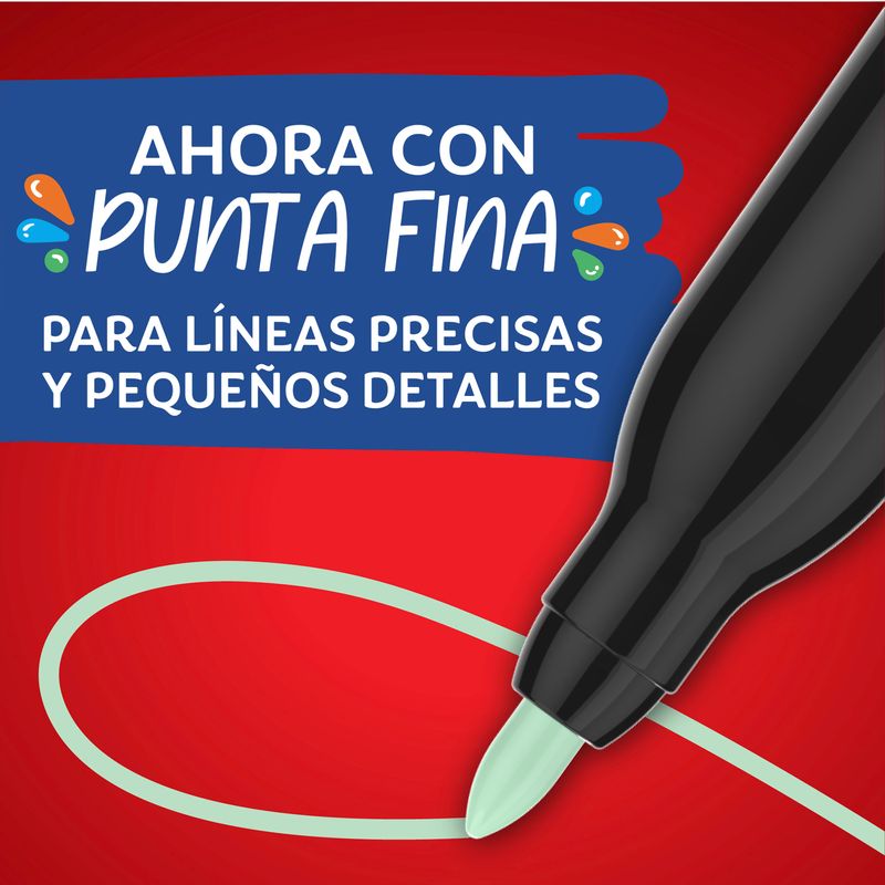 Marcador Sharpie® acrílico punta fina, 5 piezas