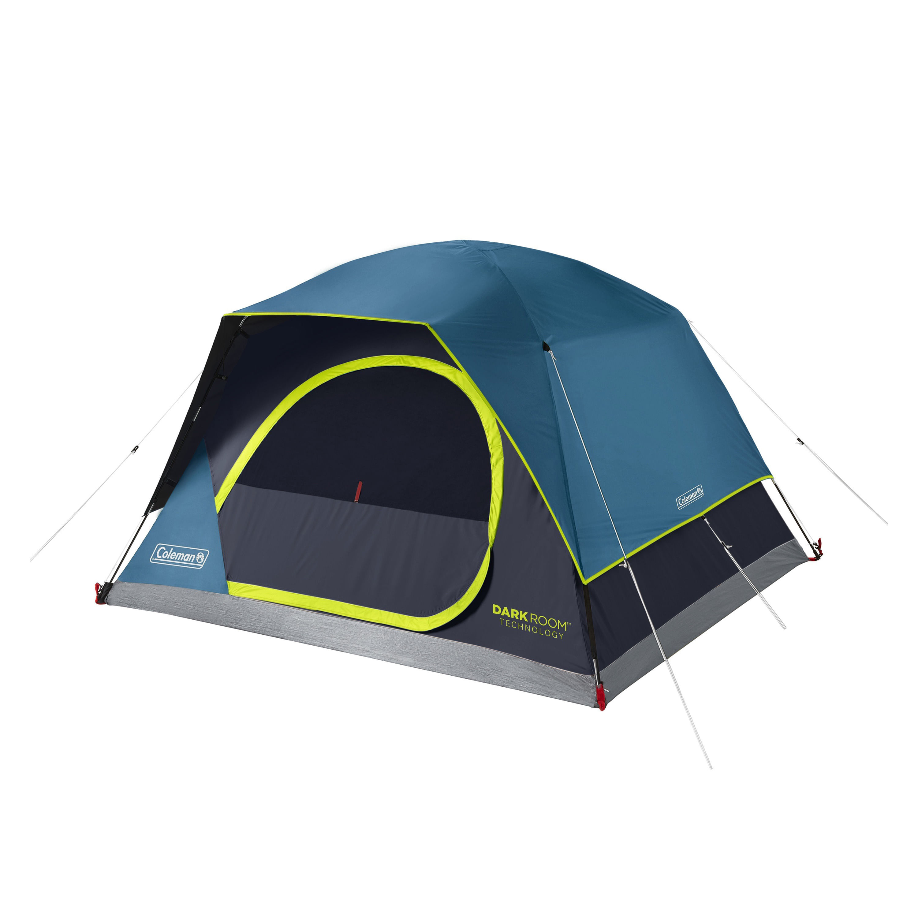 Carpa Coleman® Skydome con Dark Room para 6 Personas, Azul y Verde