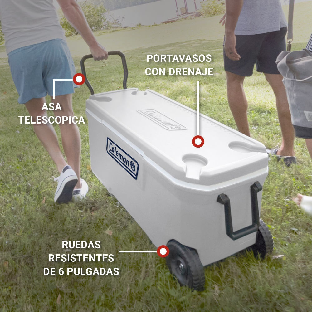 Cooler con ruedas Coleman 316 100qts/95lts Marine - Coleman Chile