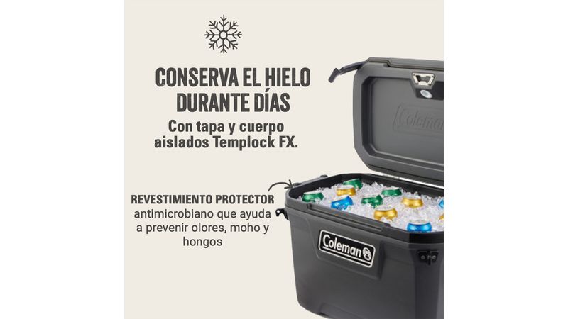 Cooler Convoy 55qts/52lts gris Coleman - Coleman Chile